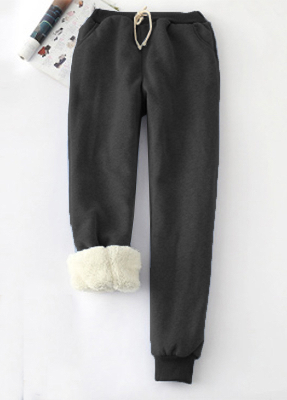 Jogger Plush Drawastring High Waisted Pants