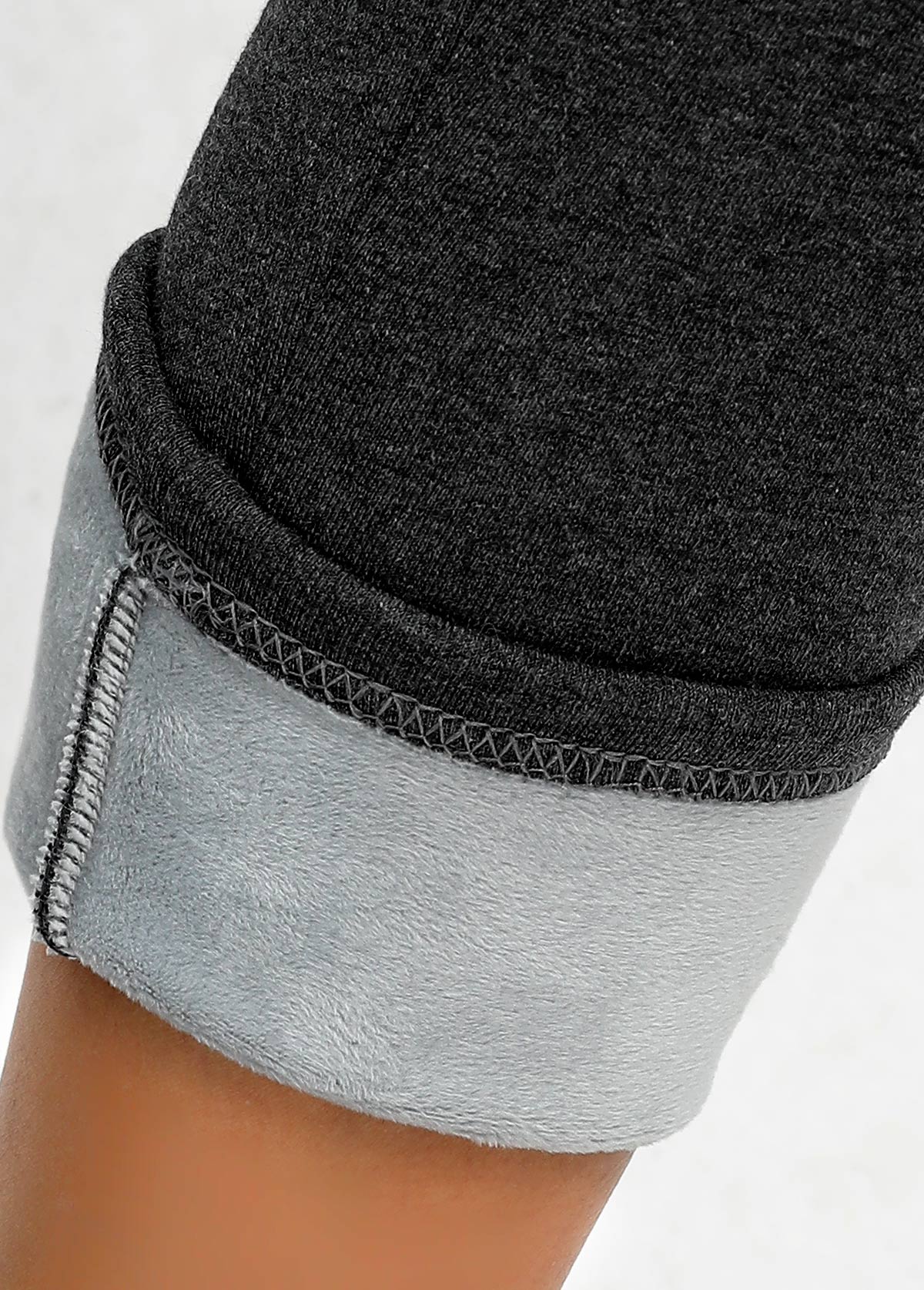 Dark Grey Marl Elastic Waist High Waisted Leggings