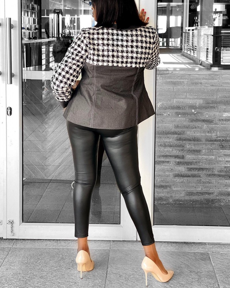 High Waisted Skinny Black Elastic Detail Pants