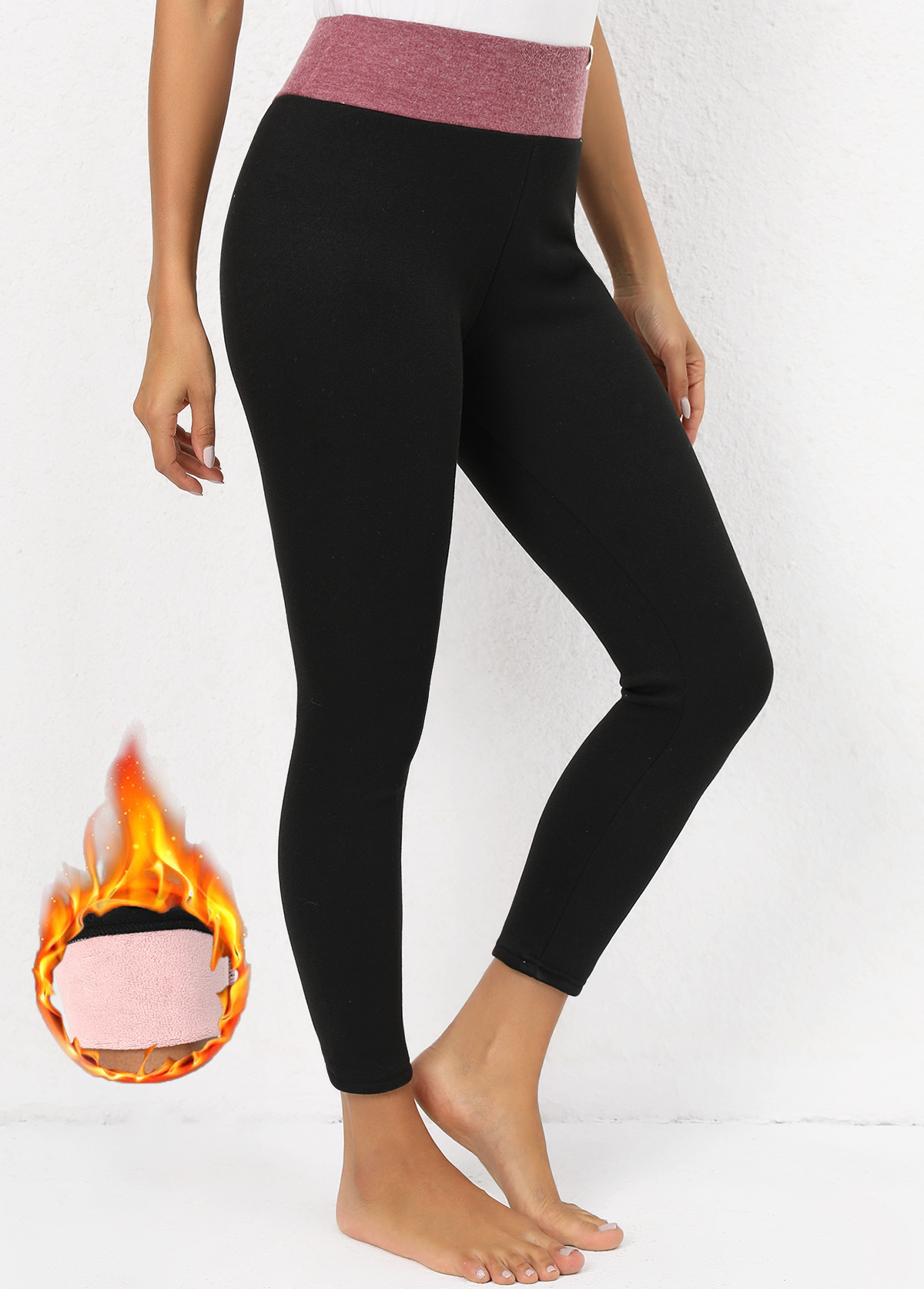 Elastic Waist High Waisted Leggings