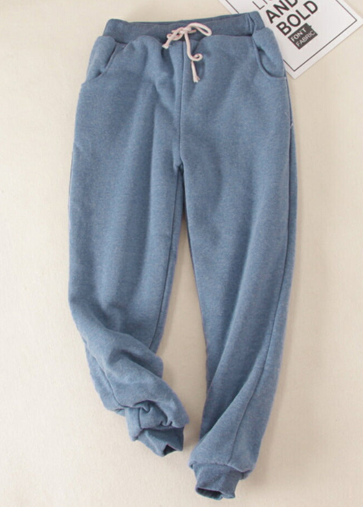 Plush Jogger High Waisted Drawastring Pants